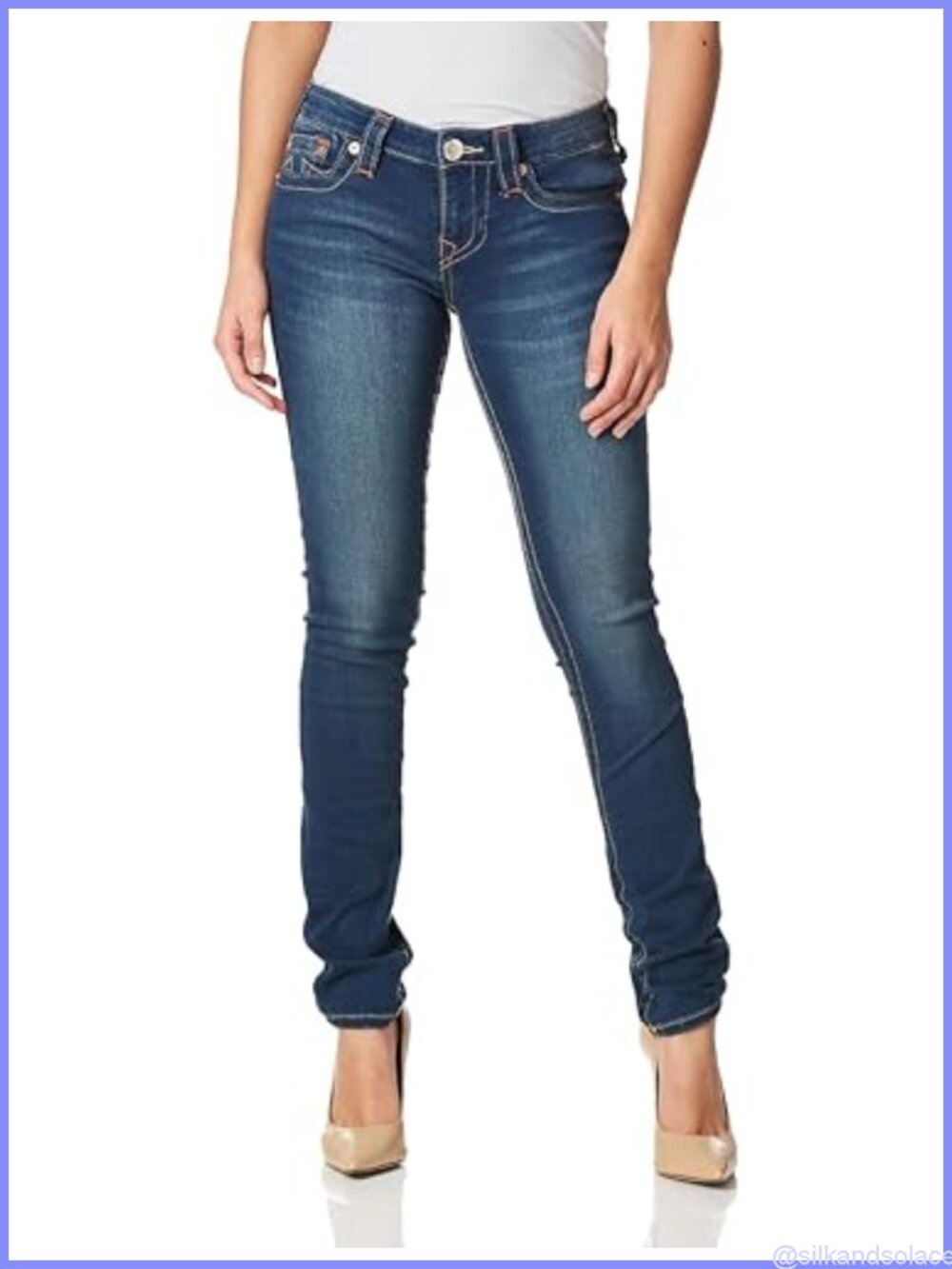Low Rise Skinny Jeans for Women Stretch Denim